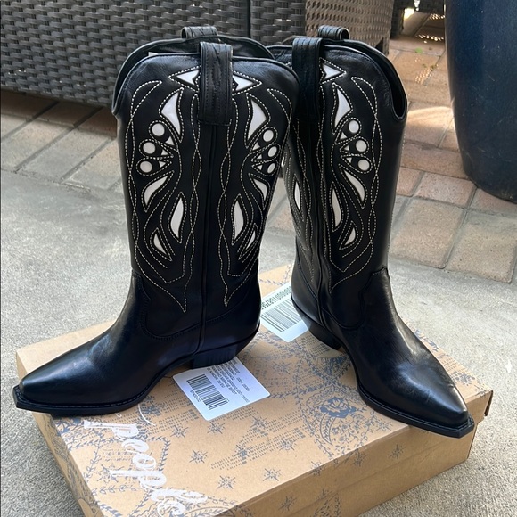 Free People Rancho Mirage Black Western Boots - Picture 8 of 15